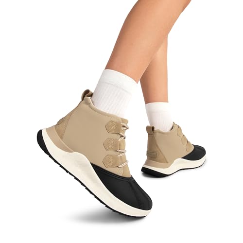 Ankle Winter Boots for Women Waterproof Lace Up Anti-Slip Warm Snow Booties Fashion Sneaker Boots