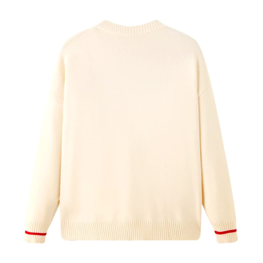 FindThy Women's Cute Cardigan Sweater Kawaii Love Heart Print Y2K Button Knitted Outerwear