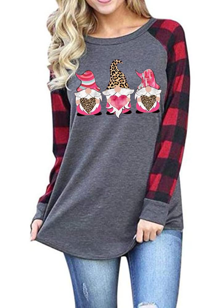 Womens Love Heart Raglans T-Shirts Casual Long Sleeve Valentine's Day Graphic Tees Tops