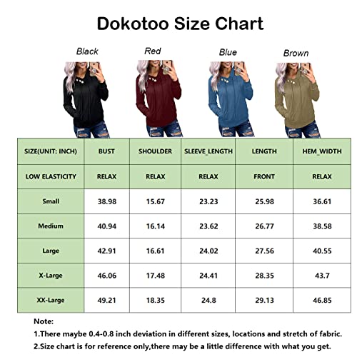 Women's Casual Long Sleeve Hoodies Sweatshirts Drawstring Pullover Tunic Tops With Pockets