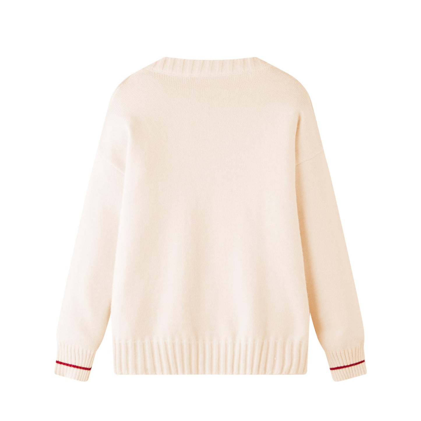 FindThy Women's Cute Cardigan Sweater Kawaii Love Heart Print Y2K Button Knitted Outerwear