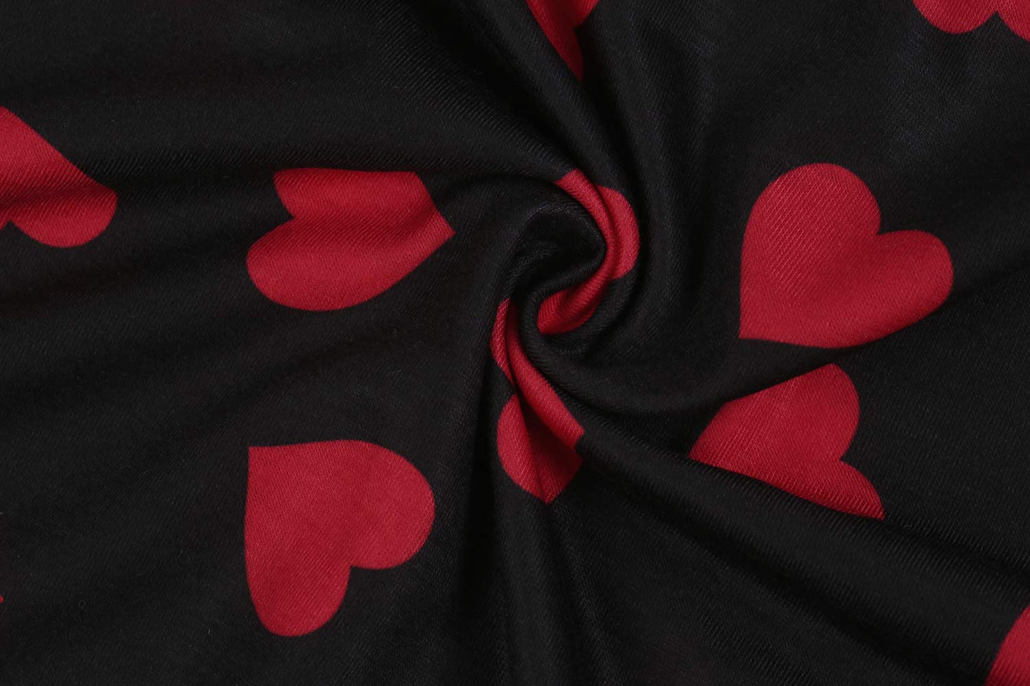 Womens Long Sleeve Heart Prints Blouse Crew Neck Valentines Tshirt Sweatshirt