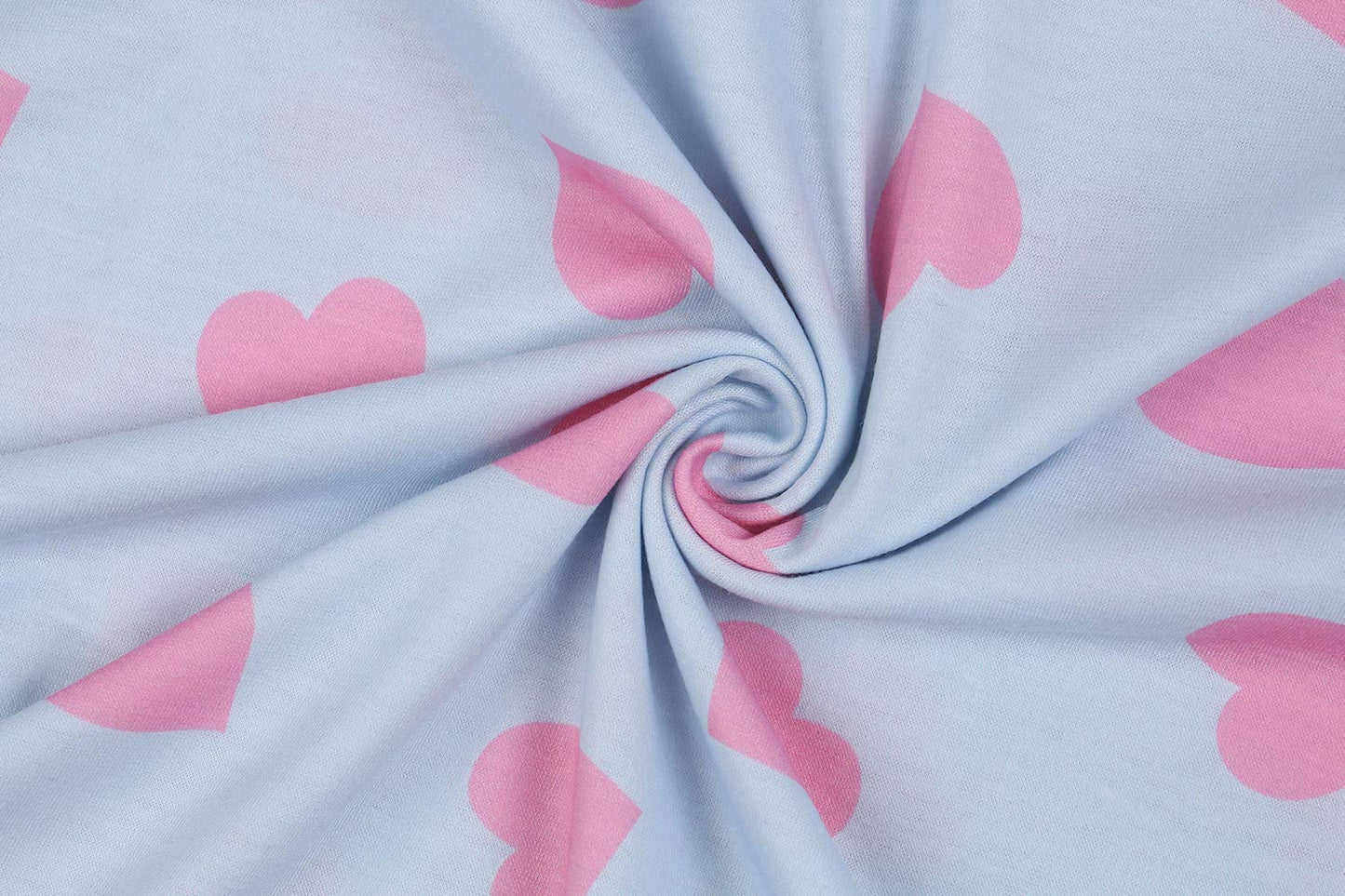 Womens Long Sleeve Heart Prints Blouse Crew Neck Valentines Tshirt Sweatshirt