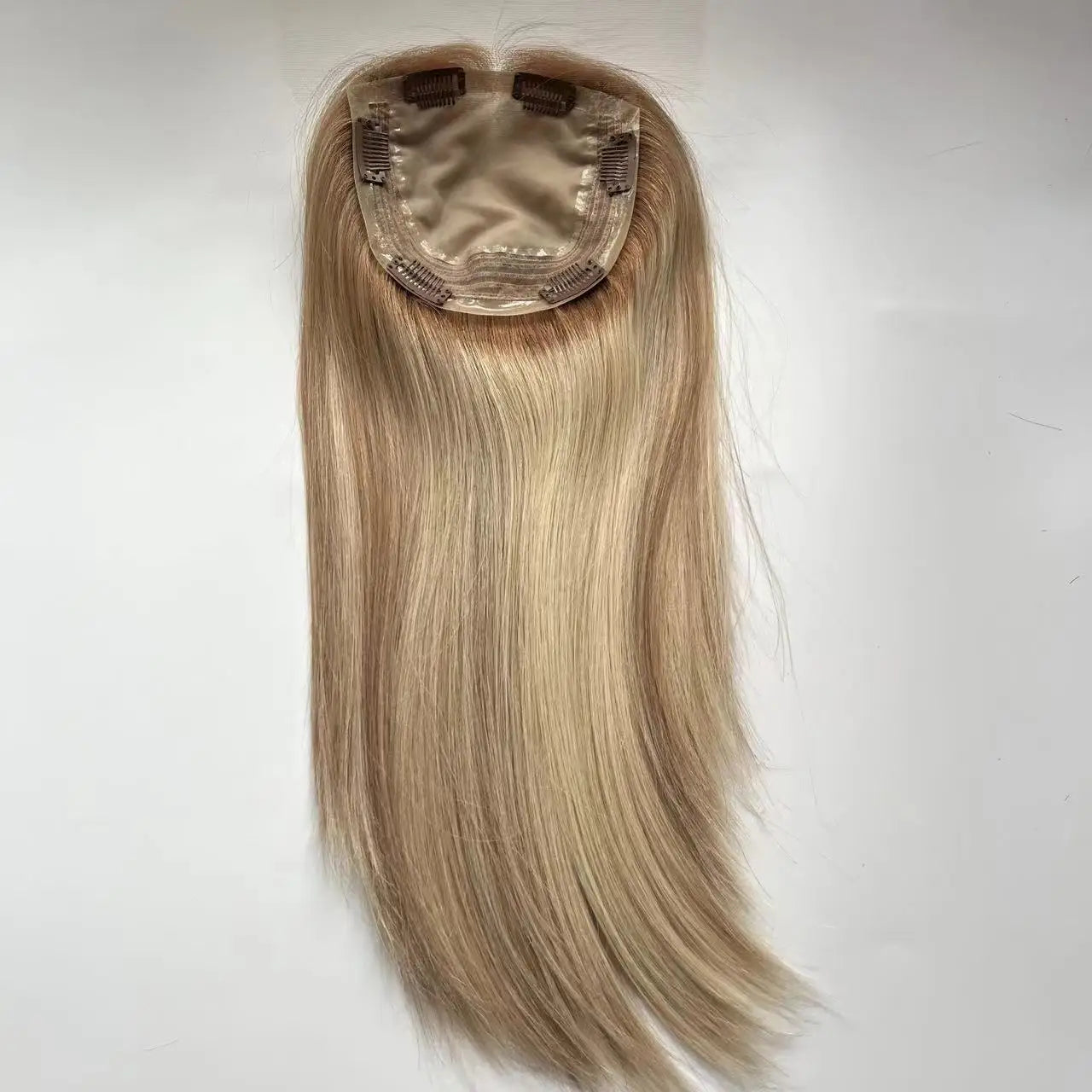 Human Hair Mono Base Topper Hair Piece Balayage Color Kosher Topper