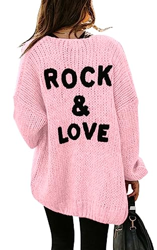 PRETTYGARDEN Women's Long Sleeve Open Front Knit Cardigans Sweaters Soft Loose Draped Coat Outerwear