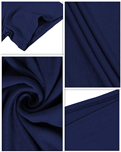 Womens Long Sleeve Loose Fit Tunic Tops Casual Ruffle T Shirt Blouses for Leggings