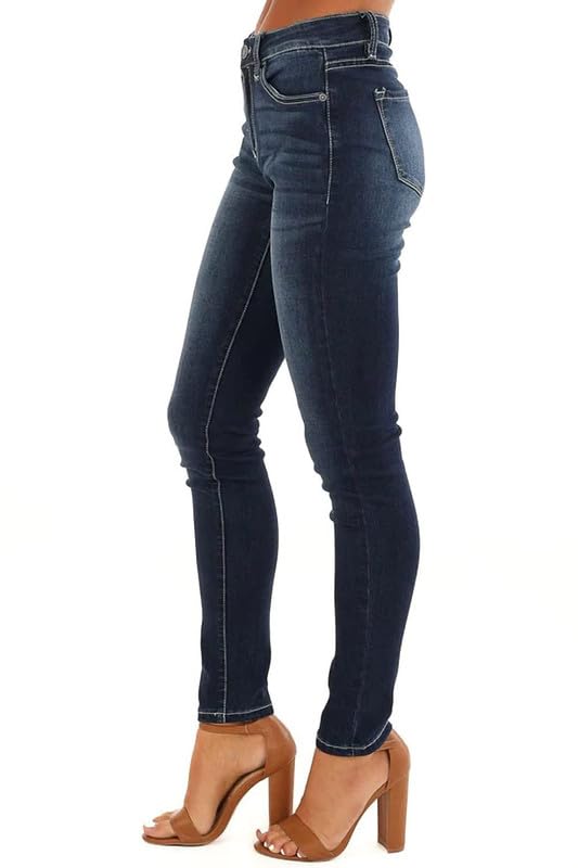 Women's High Rise Skinny Stretch Ripped Jeans High Waisted Destroyed Denim Pants