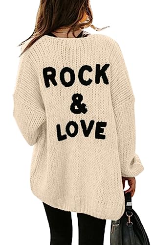 PRETTYGARDEN Women's Long Sleeve Open Front Knit Cardigans Sweaters Soft Loose Draped Coat Outerwear