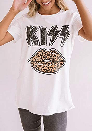 Women's Fitted Vintage Rock Band Country Music Short Sleeve T-Shirts