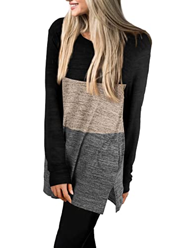Womens Casual Sweatshirts Long Sleeve Shirts Oversized With Pocket Tunic Tops