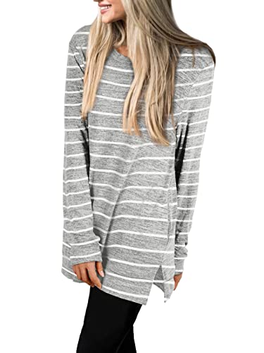 Womens Casual Sweatshirts Long Sleeve Shirts Oversized With Pocket Tunic Tops