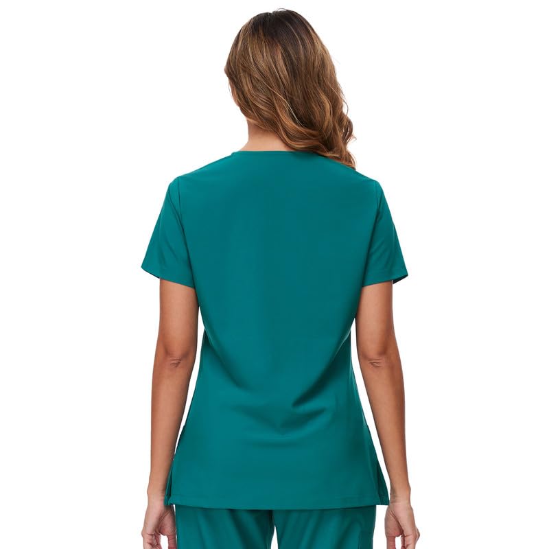 COZYFIT Scrub Tops for Woman - Soft Stretch, V-Neck Top Scrubs with 3 Pockets, Easy Care for Women