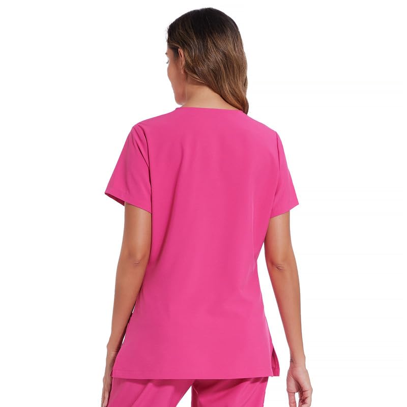 COZYFIT Scrub Tops for Woman - Soft Stretch, V-Neck Top Scrubs with 3 Pockets, Easy Care for Women