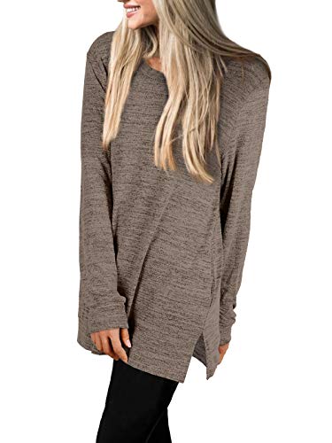 Womens Casual Sweatshirts Long Sleeve Shirts Oversized With Pocket Tunic Tops