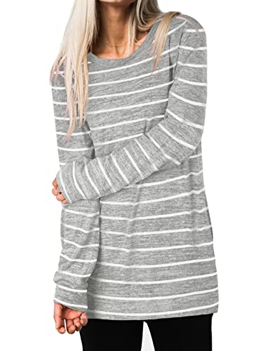 Womens Casual Sweatshirts Long Sleeve Shirts Oversized With Pocket Tunic Tops