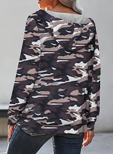 Women's Casual Long Sleeve Hoodies Sweatshirts Drawstring Pullover Tunic Tops With Pockets