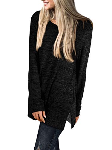 Womens Casual Sweatshirts Long Sleeve Shirts Oversized With Pocket Tunic Tops