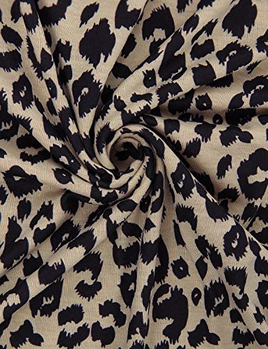 Womens Leopard Print Tops Short Sleeve Round Neck Casual T Shirts Tees