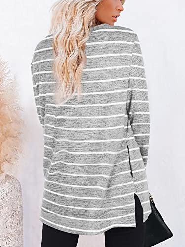 Womens Casual Sweatshirts Long Sleeve Shirts Oversized With Pocket Tunic Tops