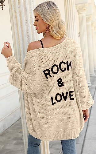 PRETTYGARDEN Women's Long Sleeve Open Front Knit Cardigans Sweaters Soft Loose Draped Coat Outerwear