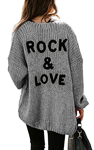 PRETTYGARDEN Women's Long Sleeve Open Front Knit Cardigans Sweaters Soft Loose Draped Coat Outerwear