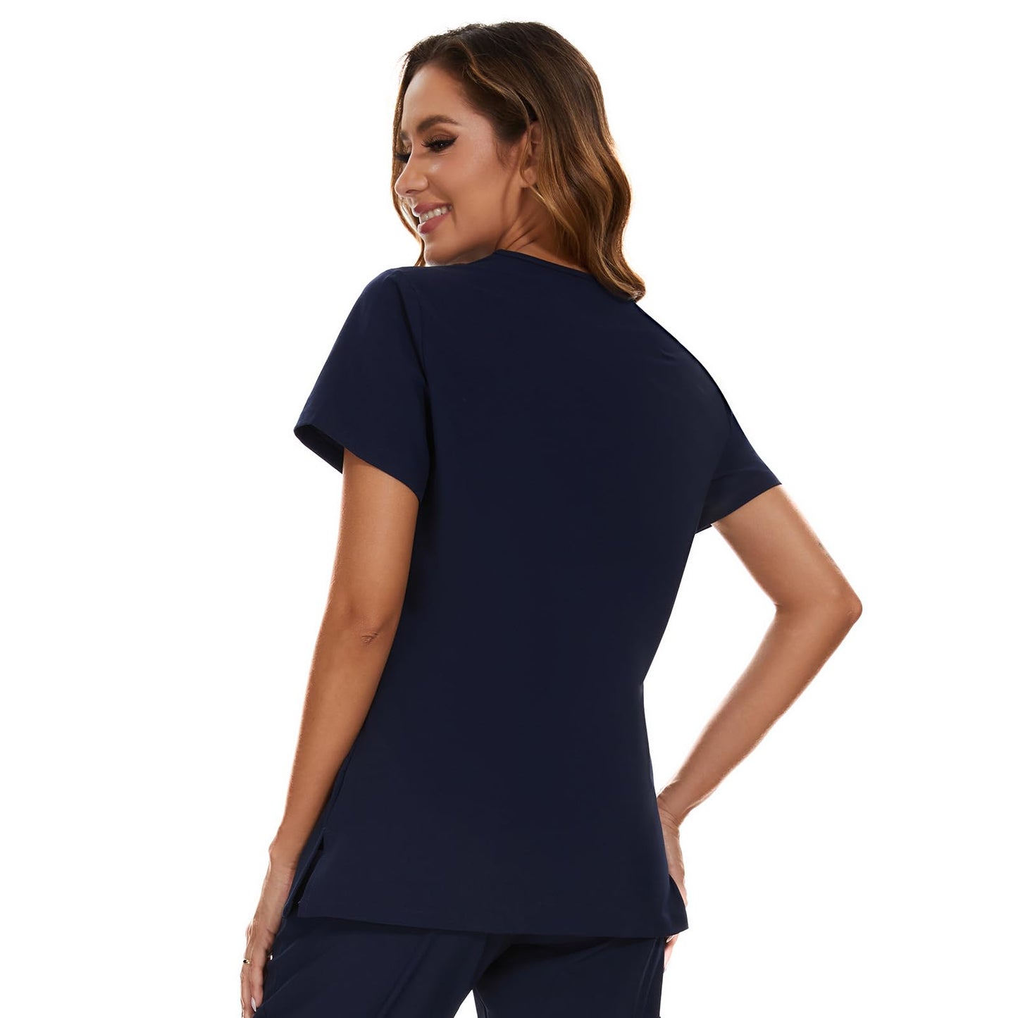 COZYFIT Scrub Tops for Woman - Soft Stretch, V-Neck Top Scrubs with 3 Pockets, Easy Care for Women
