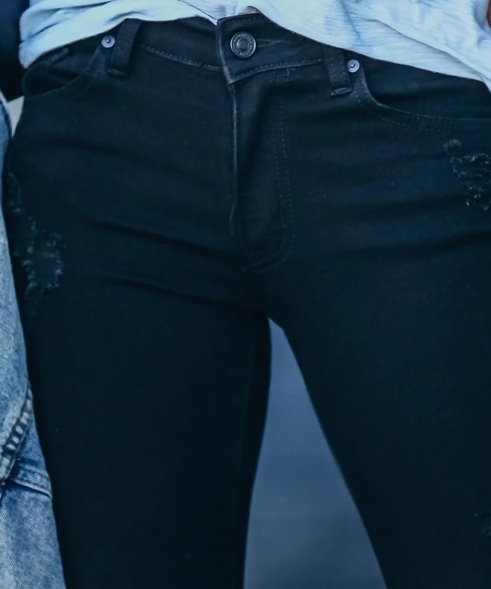 Women's Ripped Skinny Jeans Distressed Stretchy Denim Pants