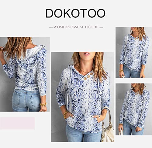 Women's Casual Long Sleeve Hoodies Sweatshirts Drawstring Pullover Tunic Tops With Pockets