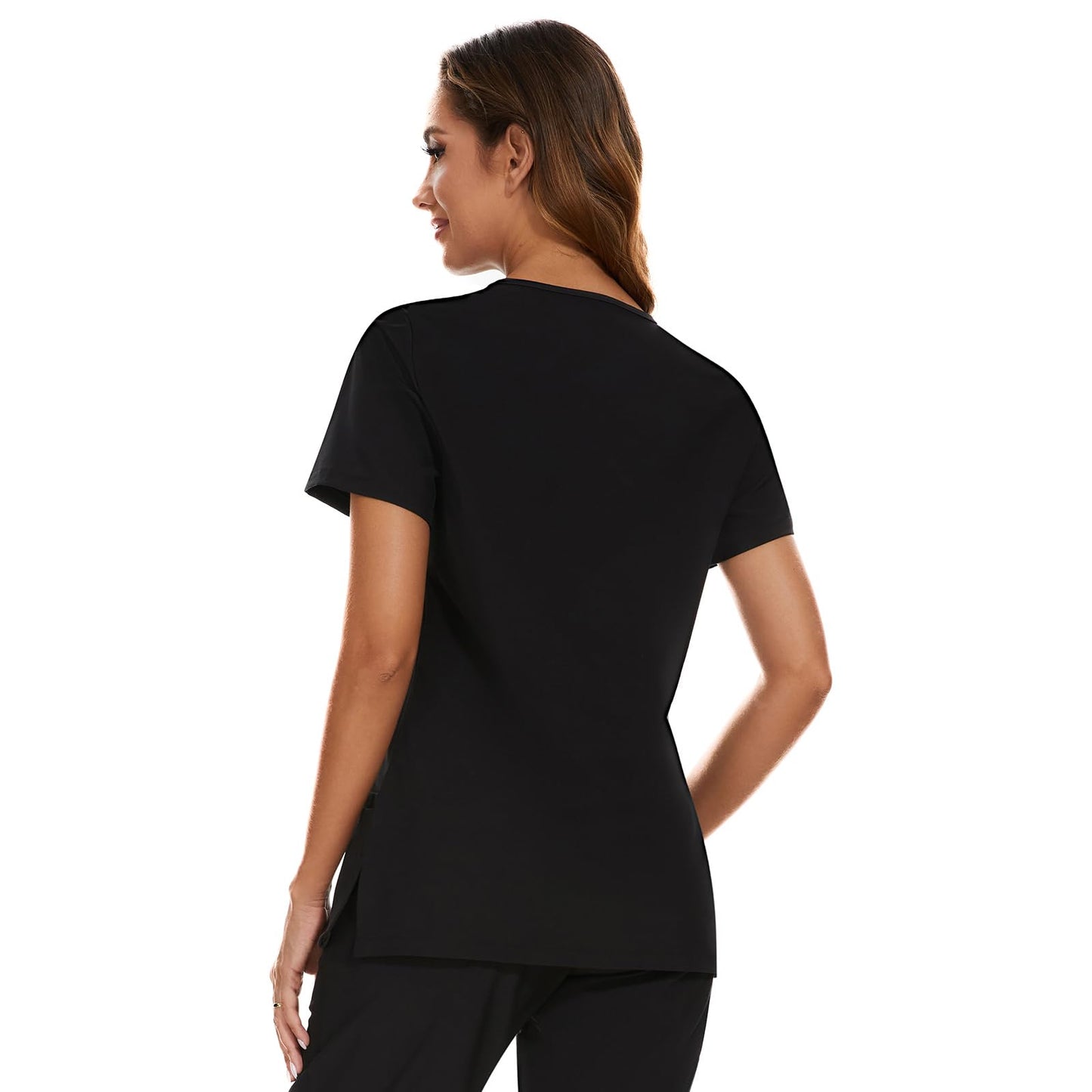 COZYFIT Scrub Tops for Woman - Soft Stretch, V-Neck Top Scrubs with 3 Pockets, Easy Care for Women