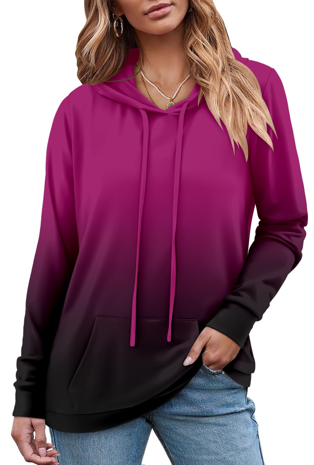Women's Pullover Hoodies Girls Trendy Fashion Tops Hooded Sweatshirts