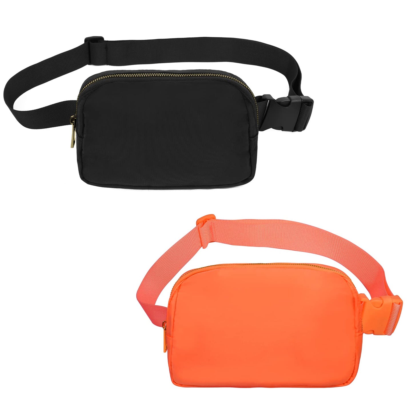VOROLO Fanny Pack Christmas Gift For Women And Men Crossbody Bag Belt Bag Bum Bag with Adjustable Strap for Sports Black