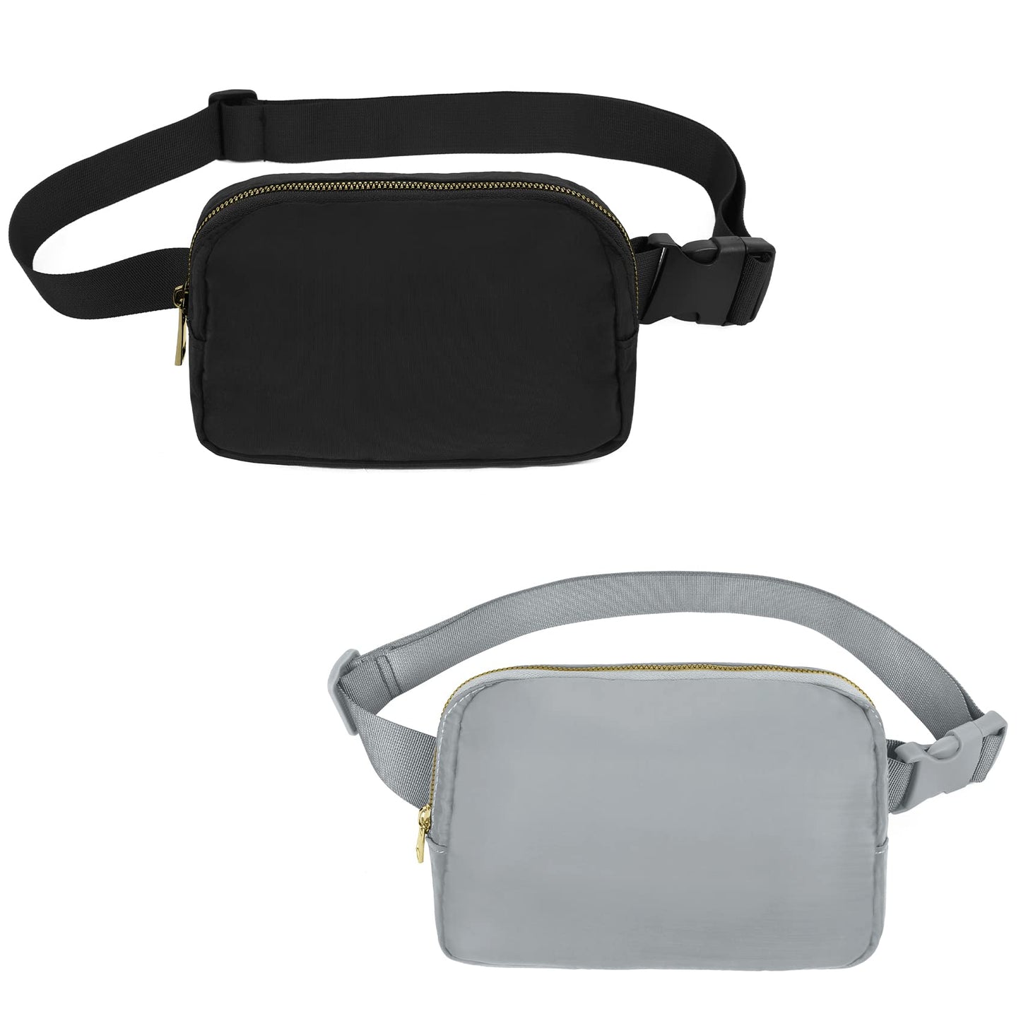 VOROLO Fanny Pack Christmas Gift For Women And Men Crossbody Bag Belt Bag Bum Bag with Adjustable Strap for Sports Black