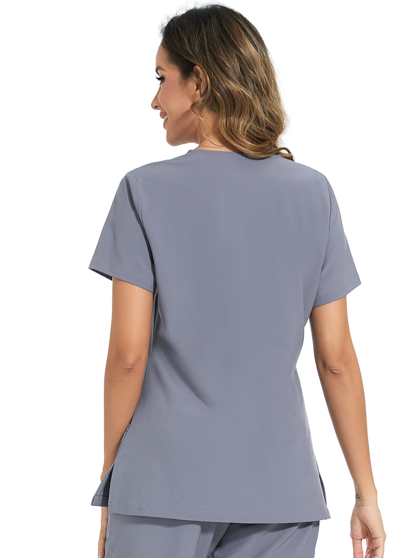 COZYFIT Scrub Tops for Woman - Soft Stretch, V-Neck Top Scrubs with 3 Pockets, Easy Care for Women