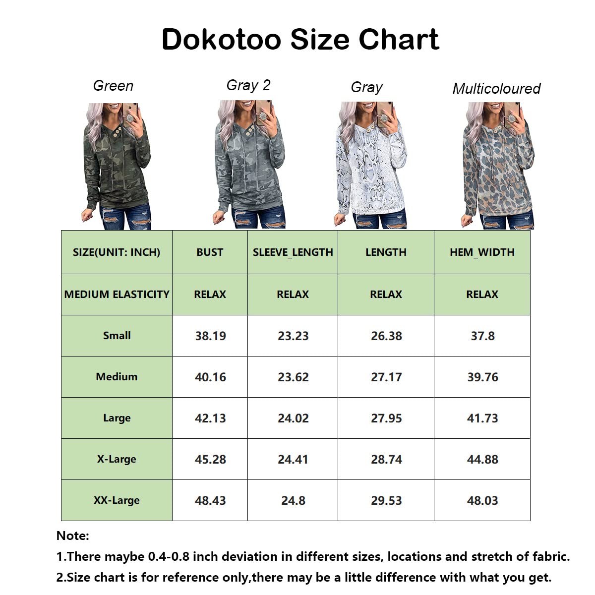 Women's Casual Long Sleeve Hoodies Sweatshirts Drawstring Pullover Tunic Tops With Pockets