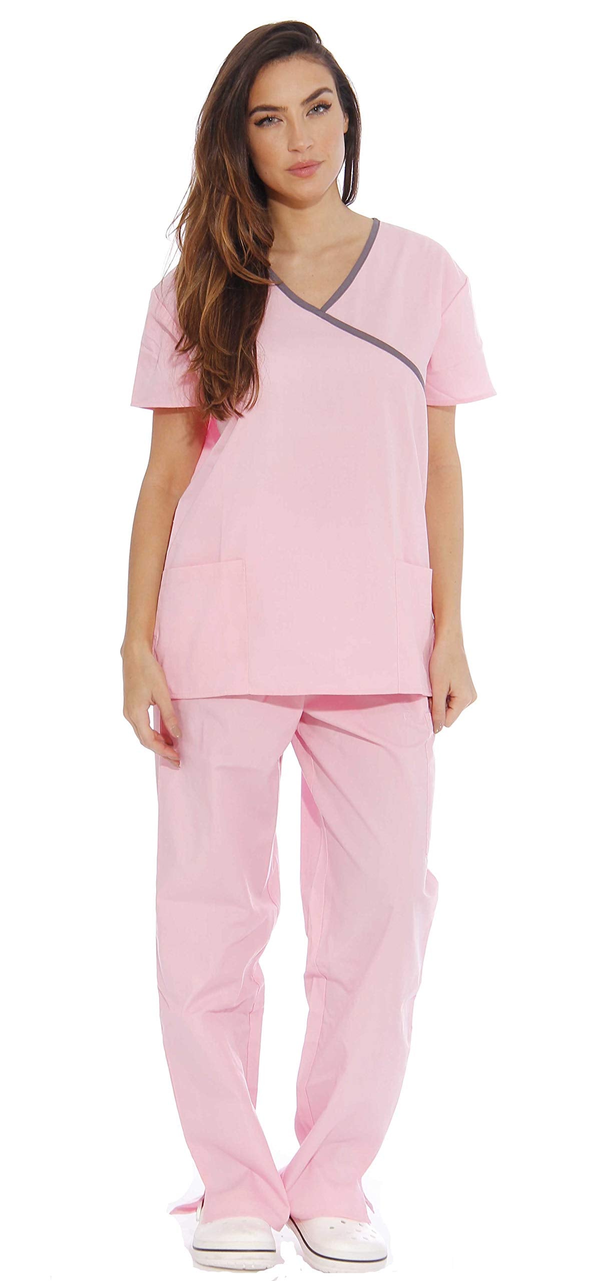 Just Love Women's Scrub Sets Medical Scrubs (Mock Wrap)