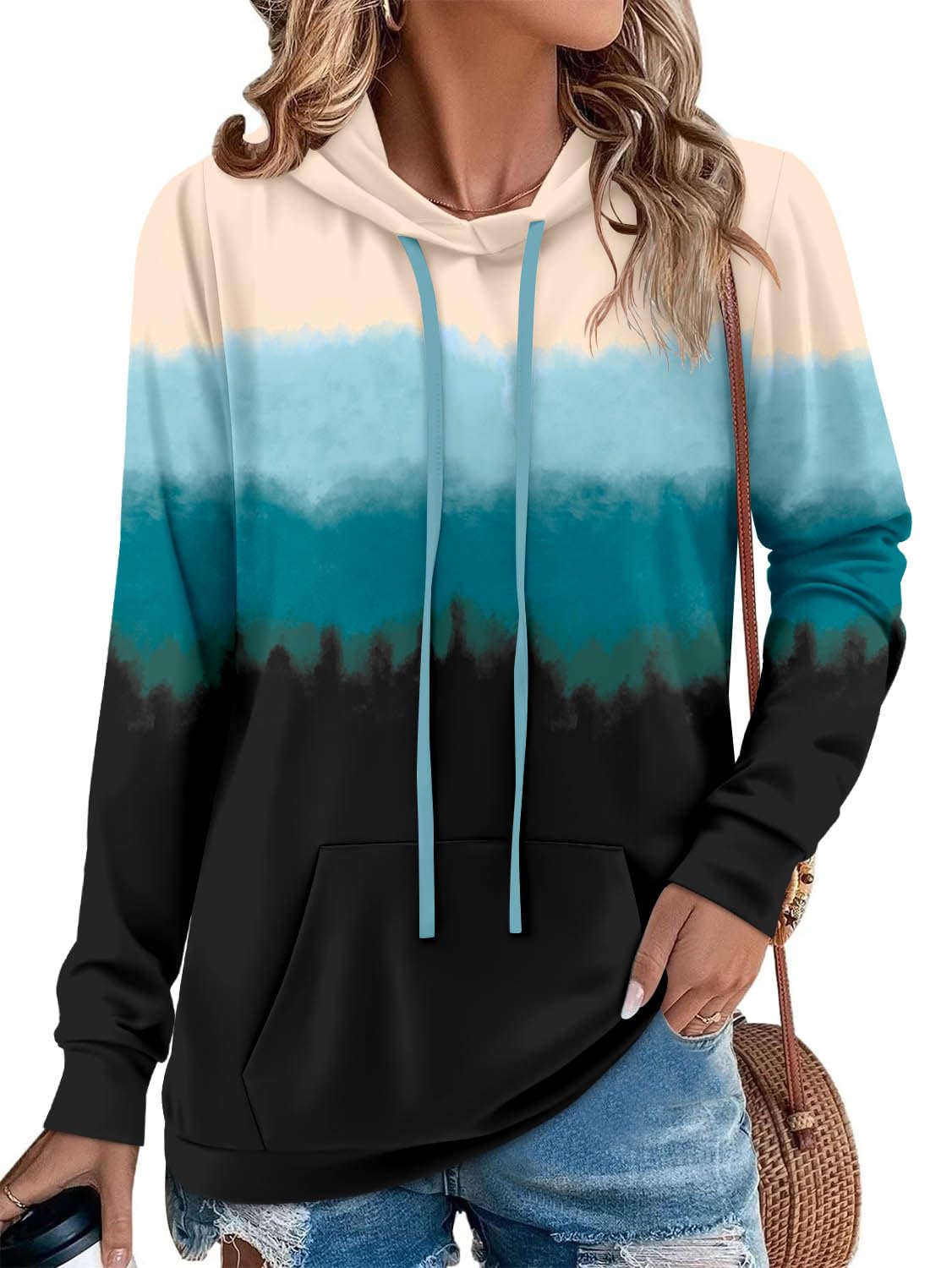 Women's Pullover Hoodies Girls Trendy Fashion Tops Hooded Sweatshirts
