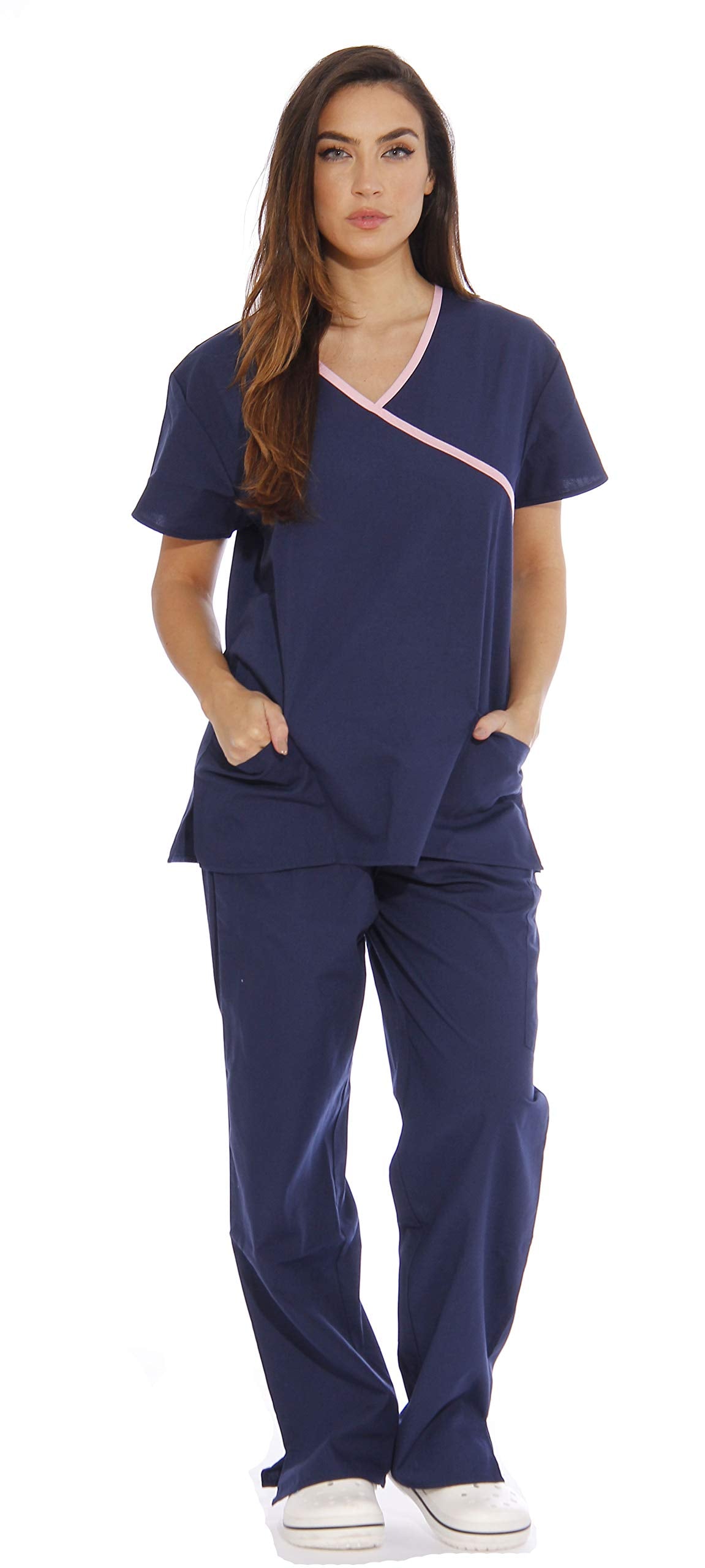 Just Love Women's Scrub Sets Medical Scrubs (Mock Wrap)