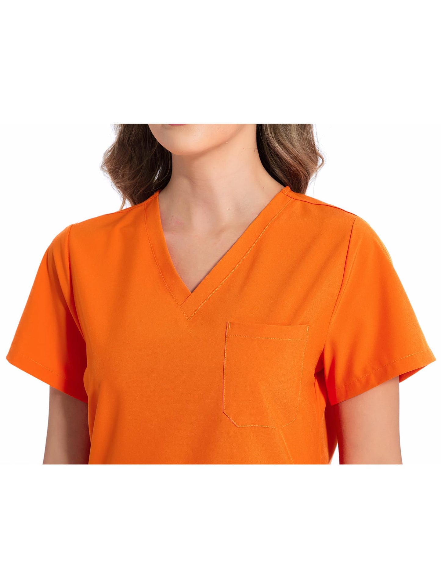 COZYFIT Scrub Tops for Woman - Soft Stretch, V-Neck Top Scrubs with 3 Pockets, Easy Care for Women