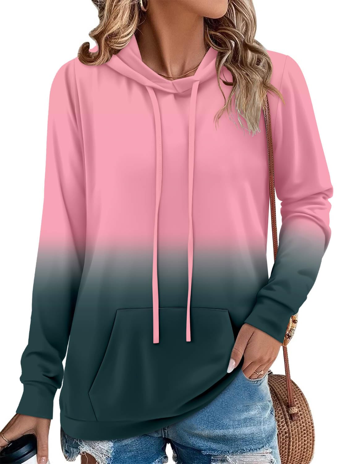 Women's Pullover Hoodies Girls Trendy Fashion Tops Hooded Sweatshirts
