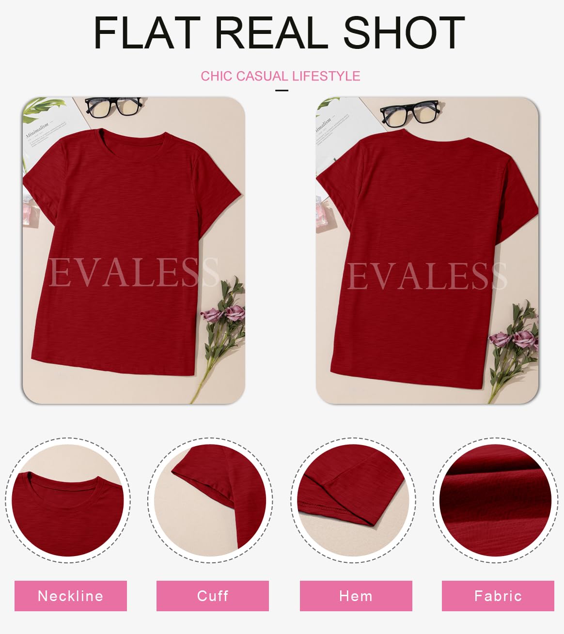 Womens Casual Polka Dot Tops Crewneck Short Sleeve T Shirts Fashion 2024 Spring Summer Loose Fit Shirts