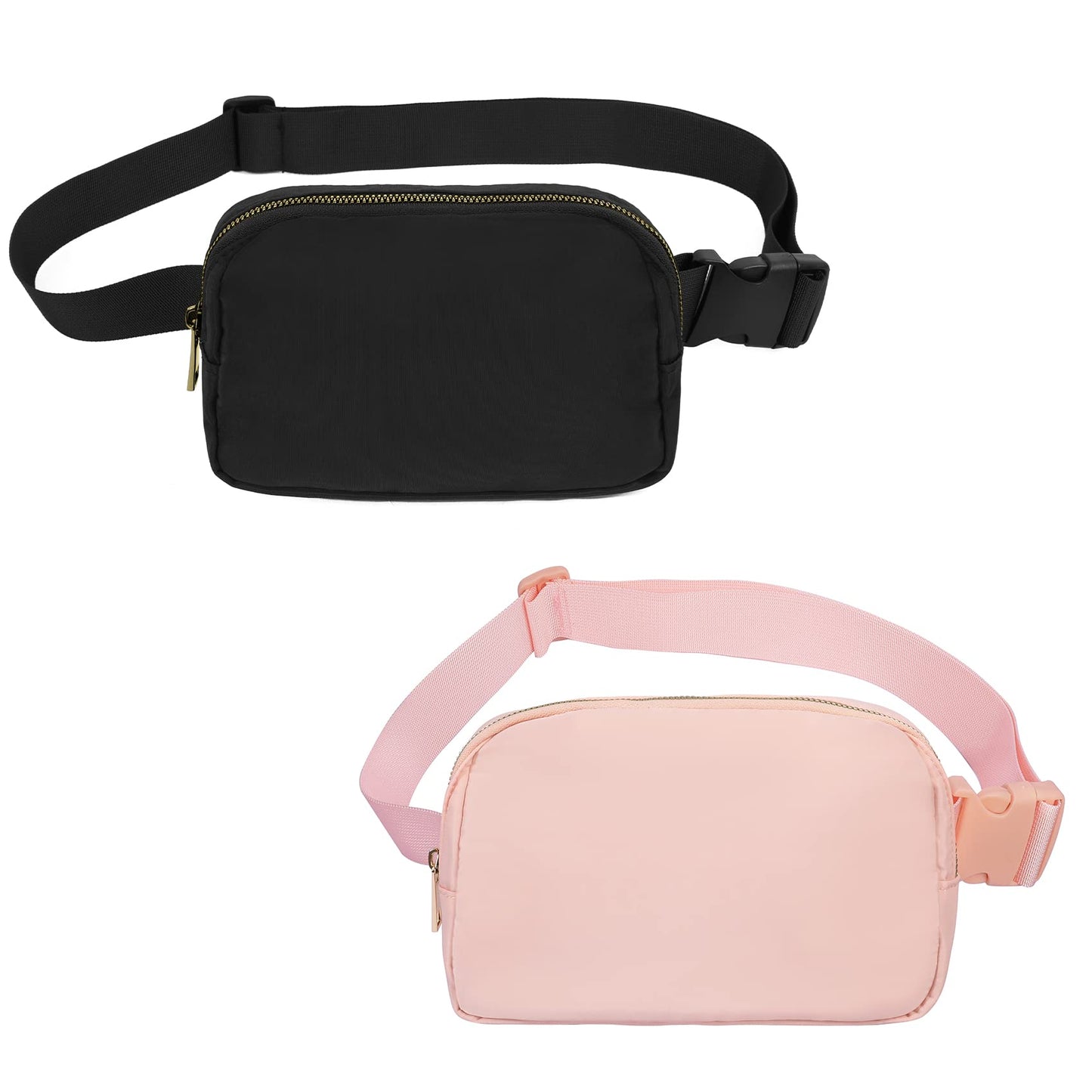 VOROLO Fanny Pack Christmas Gift For Women And Men Crossbody Bag Belt Bag Bum Bag with Adjustable Strap for Sports Black