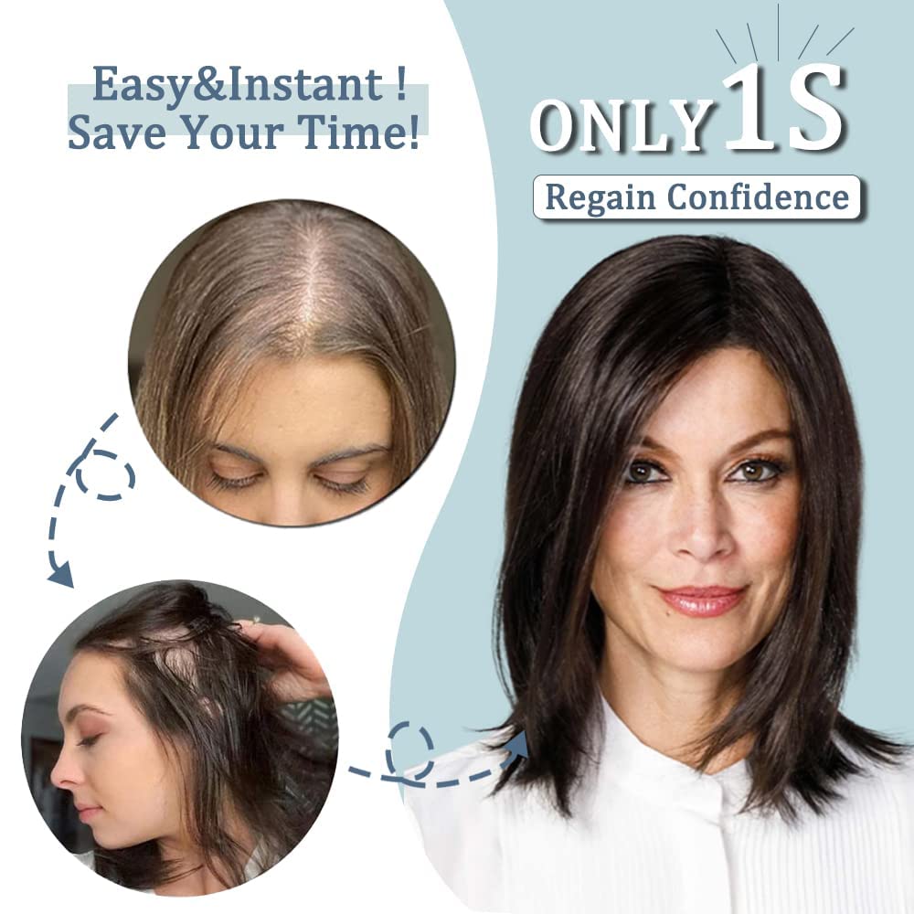 Hair Toppers for Women Real Human Hair Toppers Hair Pieces for Women with Thinning Hair 12 Inch Clip In Hair Toppers Upgrade Swiss Base Hair Topper 40g Medium Brown Mix Blonde