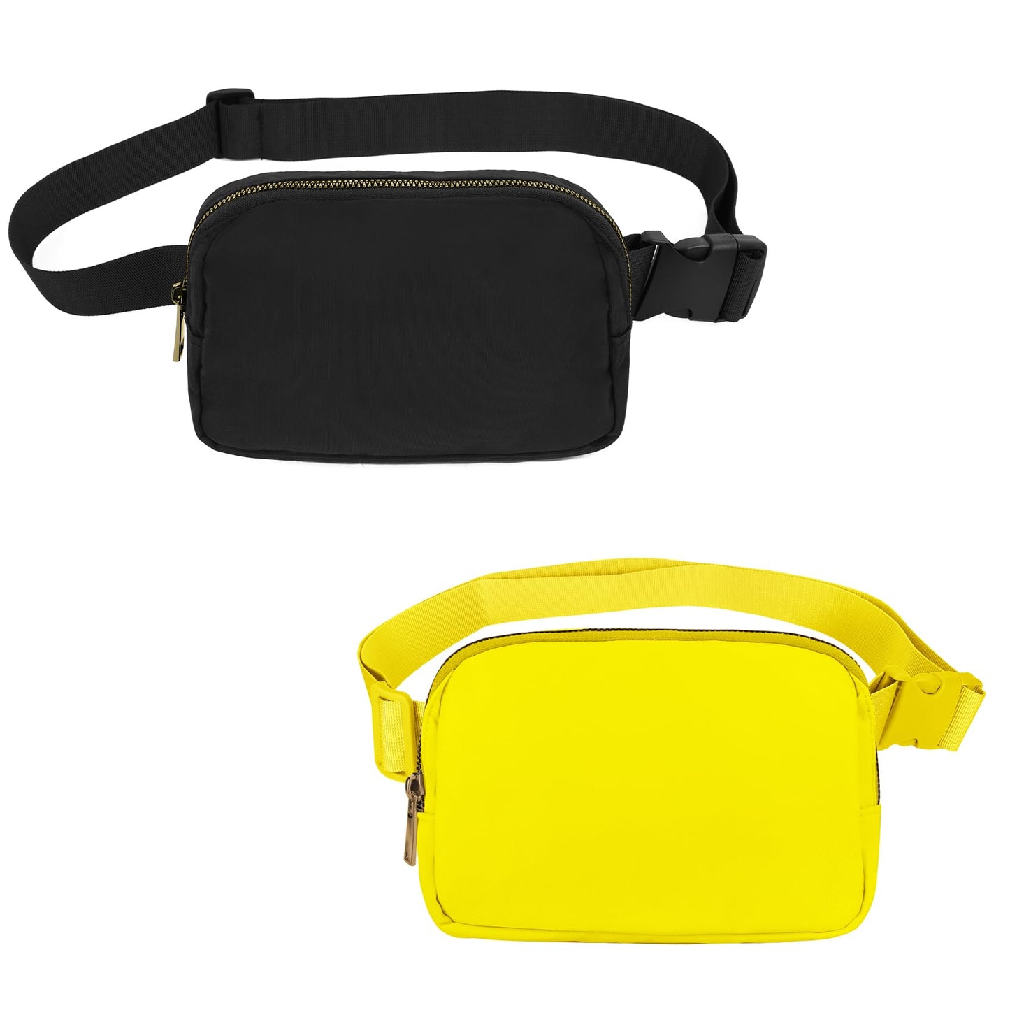 VOROLO Fanny Pack Christmas Gift For Women And Men Crossbody Bag Belt Bag Bum Bag with Adjustable Strap for Sports Black