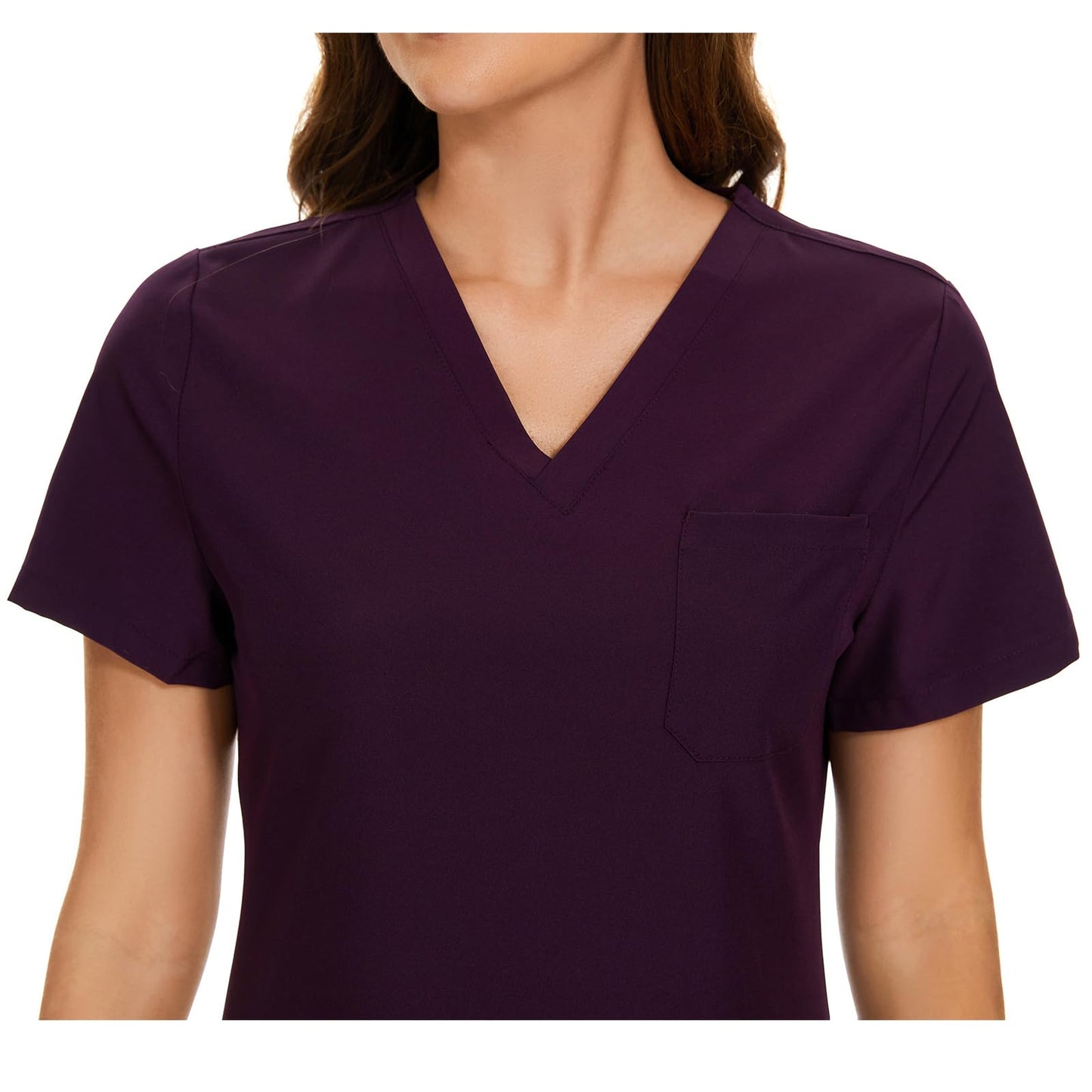 COZYFIT Scrub Tops for Woman - Soft Stretch, V-Neck Top Scrubs with 3 Pockets, Easy Care for Women