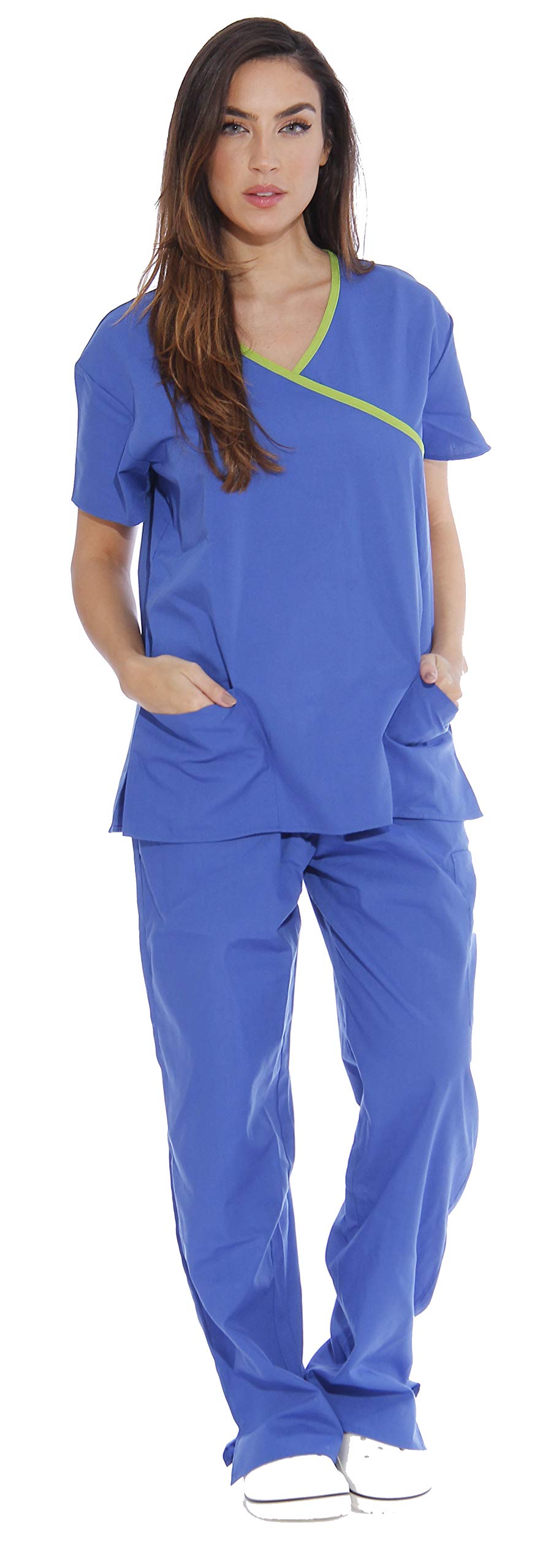 Just Love Women's Scrub Sets Medical Scrubs (Mock Wrap)