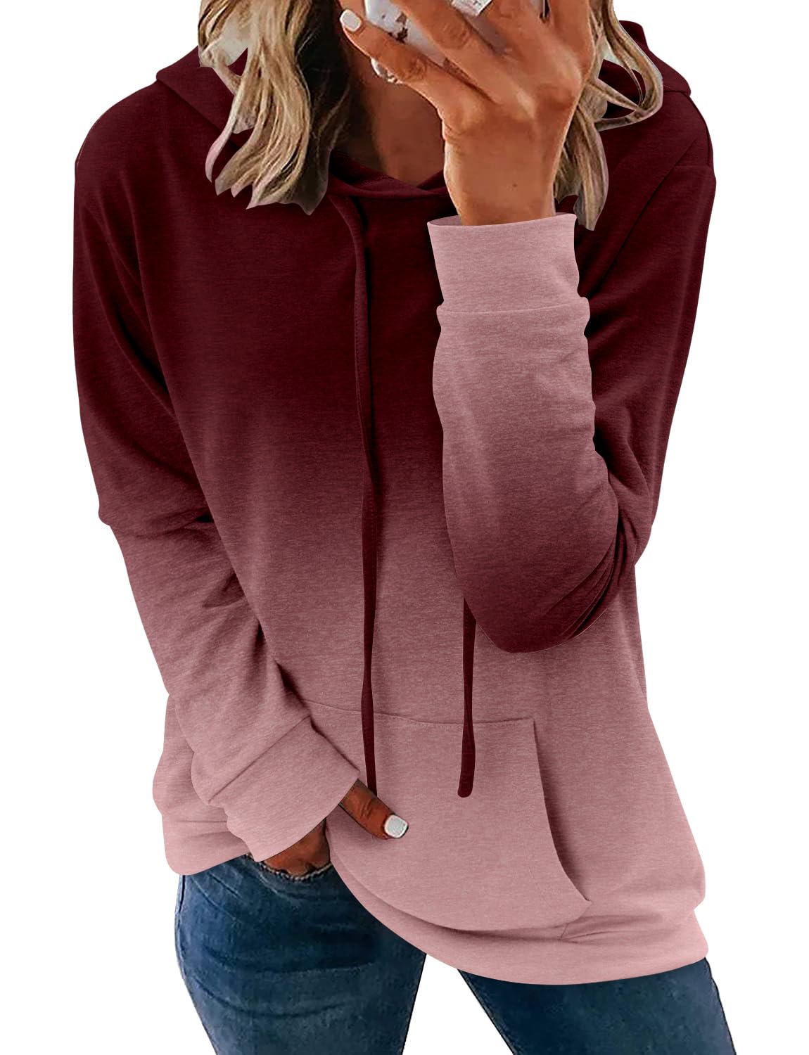 Women's Pullover Hoodies Girls Trendy Fashion Tops Hooded Sweatshirts