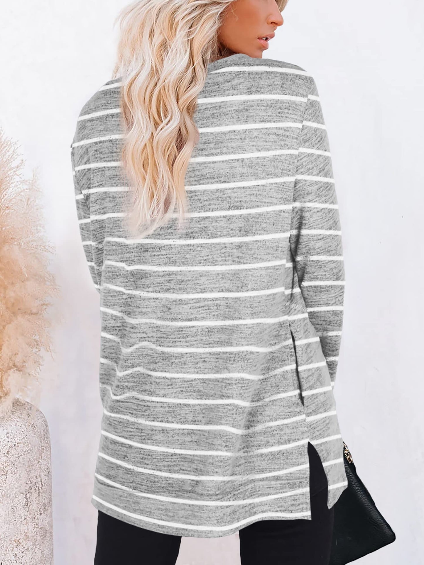 Womens Casual Sweatshirts Long Sleeve Shirts Oversized With Pocket Tunic Tops