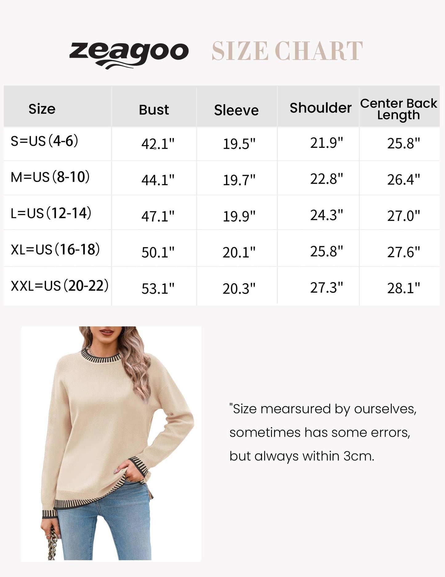 Womens Crewneck Pullover Sweater Long Sleeve Knit Side Slit