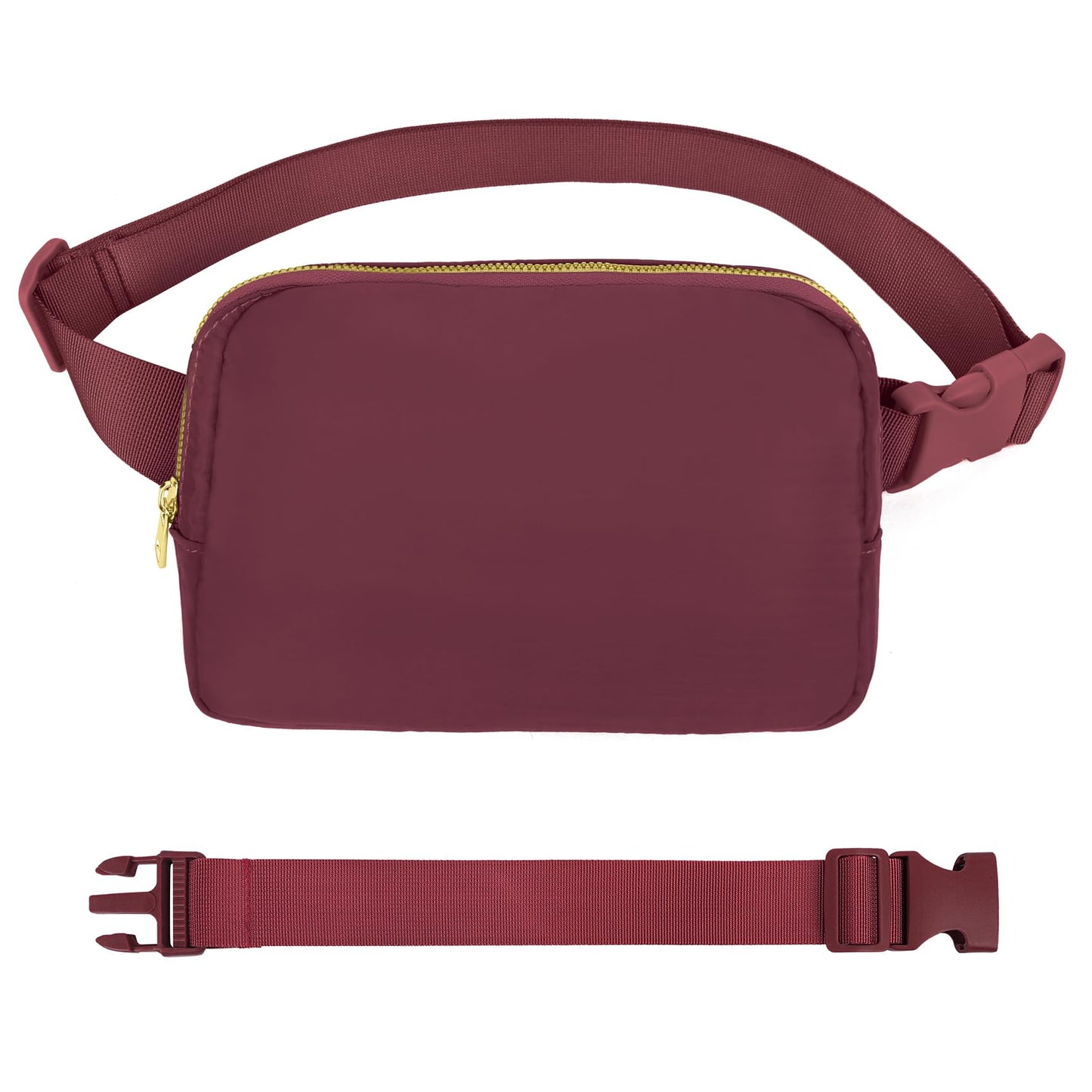 VOROLO Fanny Pack Christmas Gift For Women And Men Crossbody Bag Belt Bag Bum Bag with Adjustable Strap for Sports Black