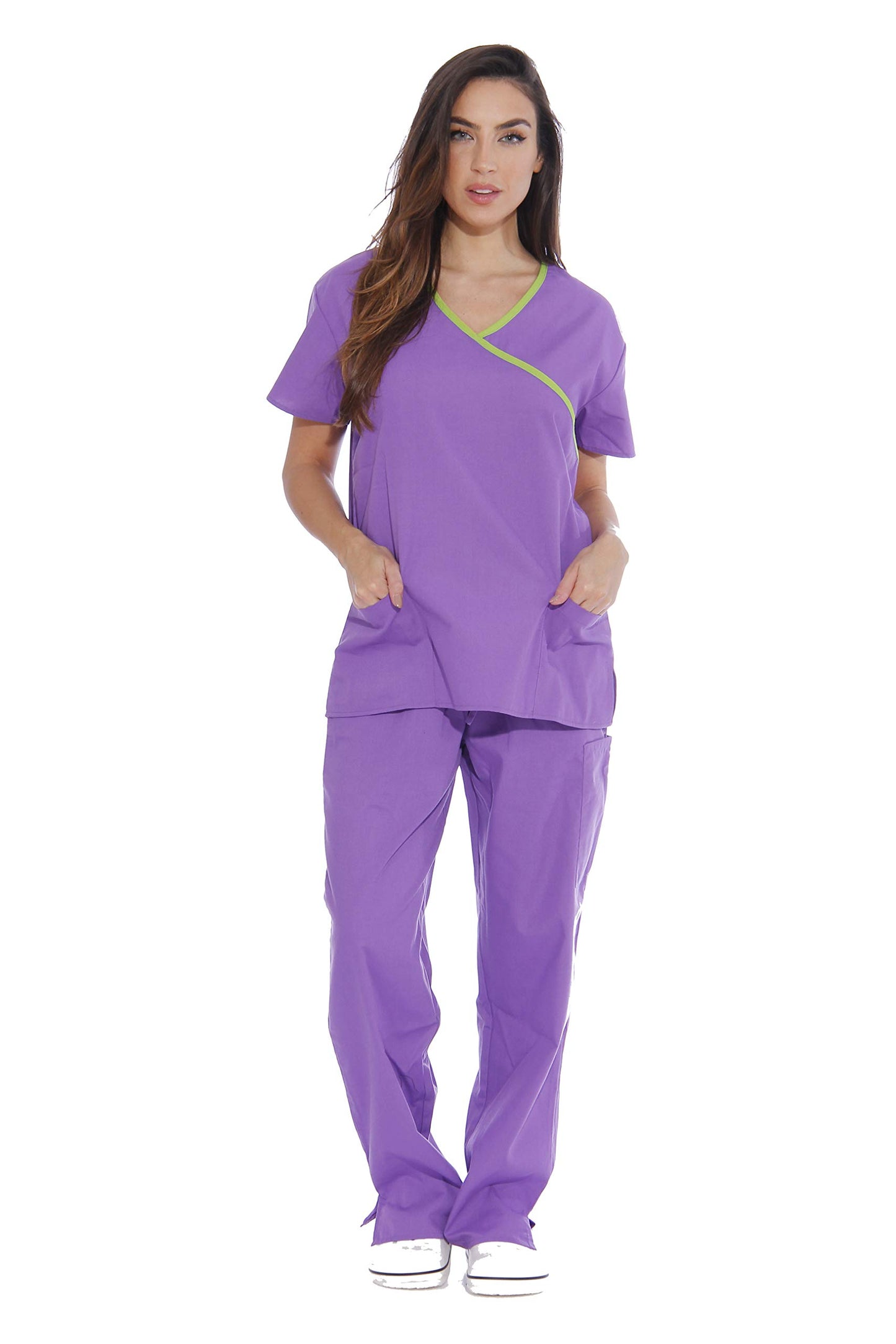 Just Love Women's Scrub Sets Medical Scrubs (Mock Wrap)